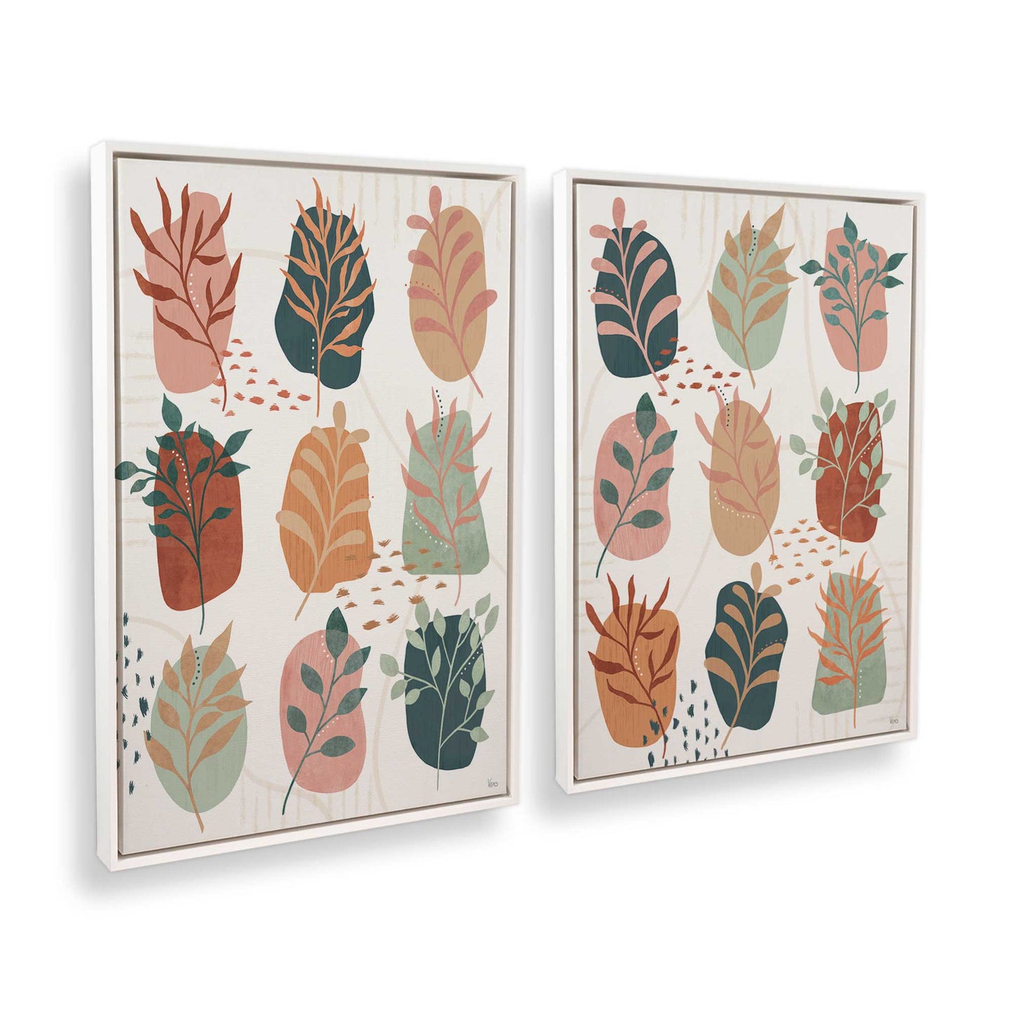 [Color:Opaque White], Picture of art in a White frame at an angle