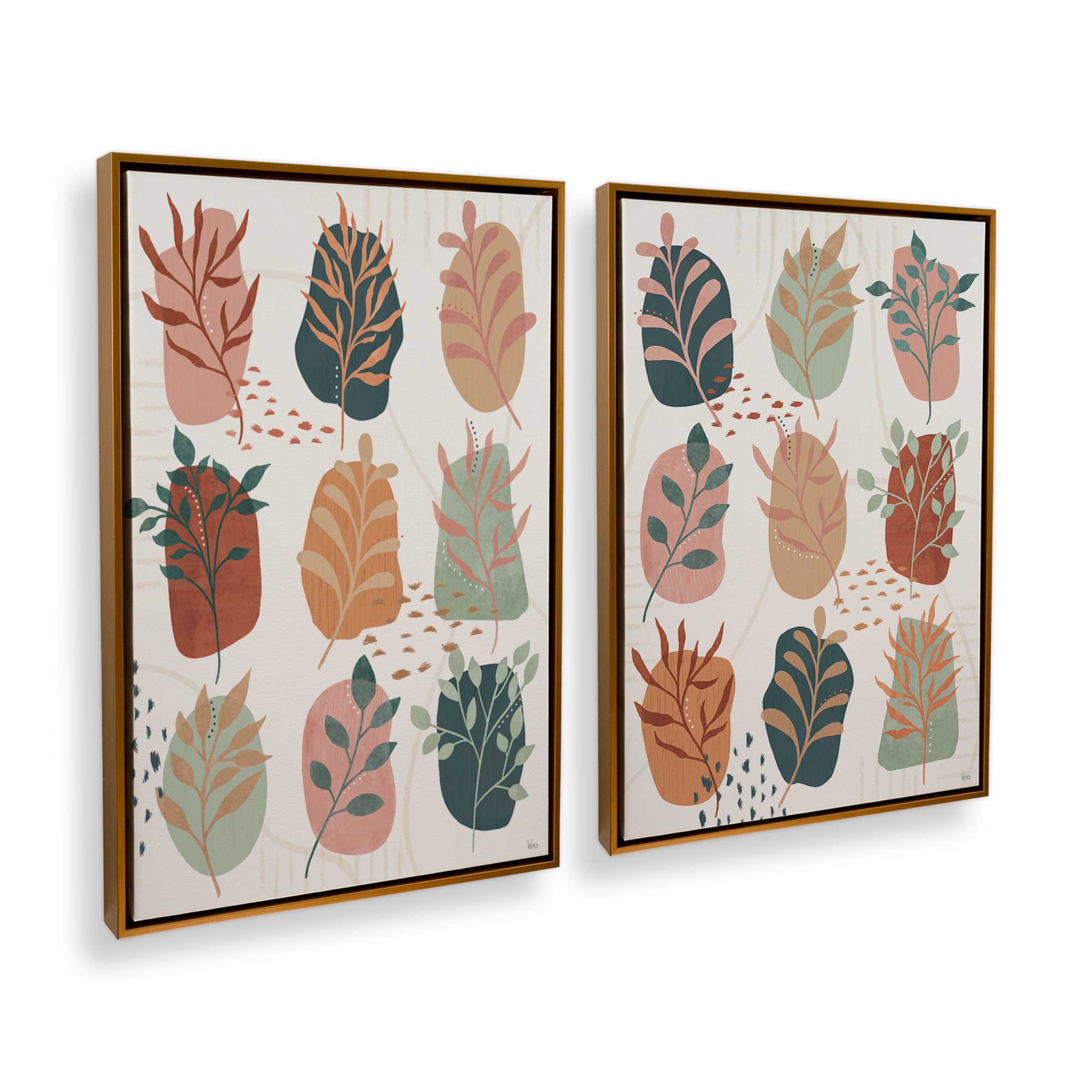 [Color:Polished Gold], Picture of art in a Polished Gold frame at an angle