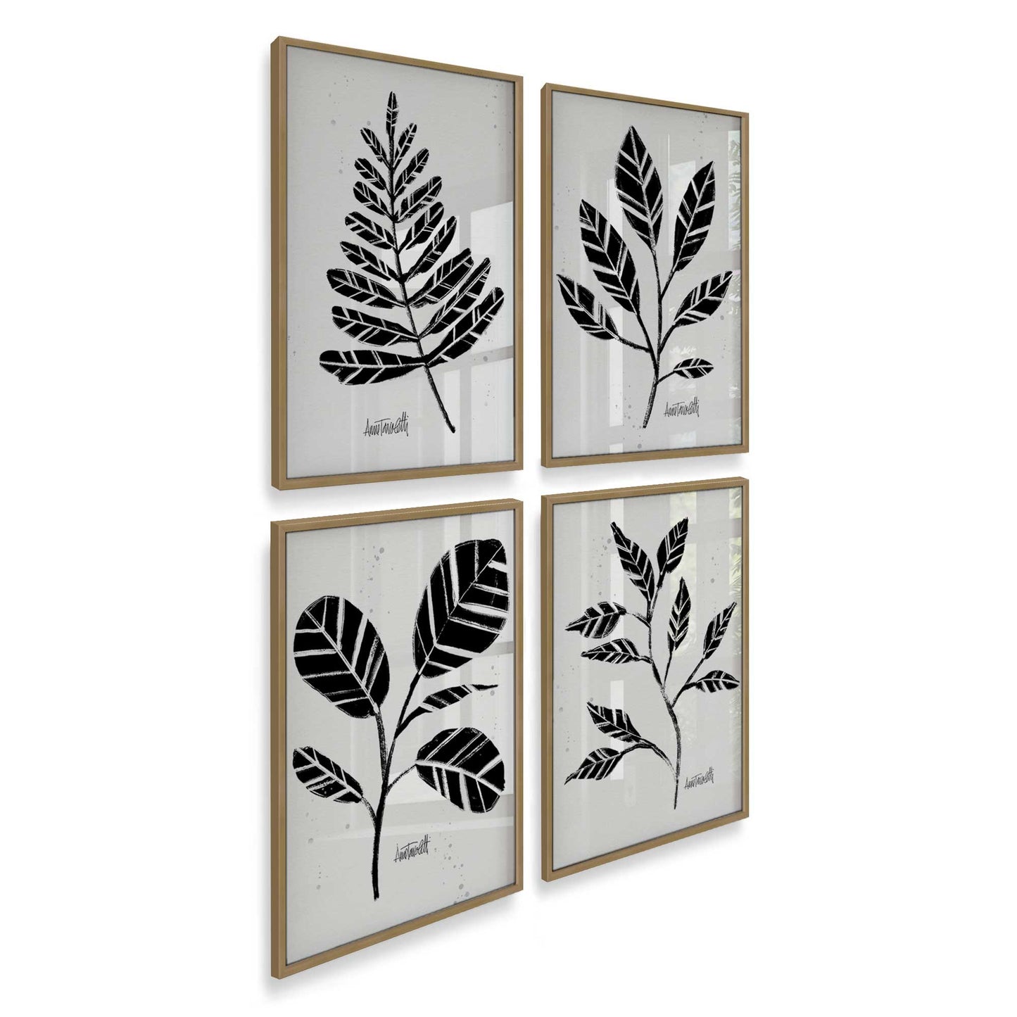 [Color:Brushed Gold], Picture of art in a Brushed Gold frame of the corner