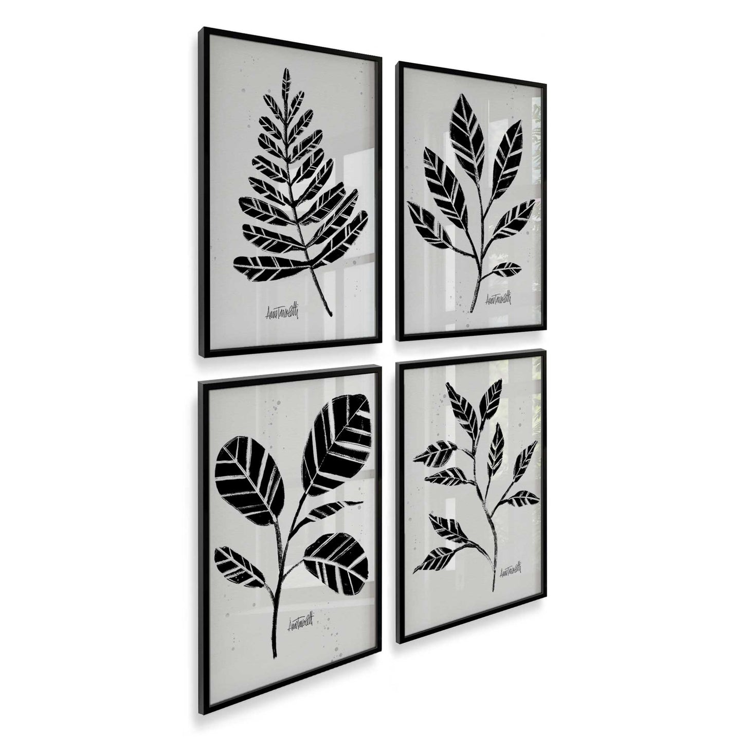 [Color:Satin Black], Picture of art in a Satin Black frame at an angle