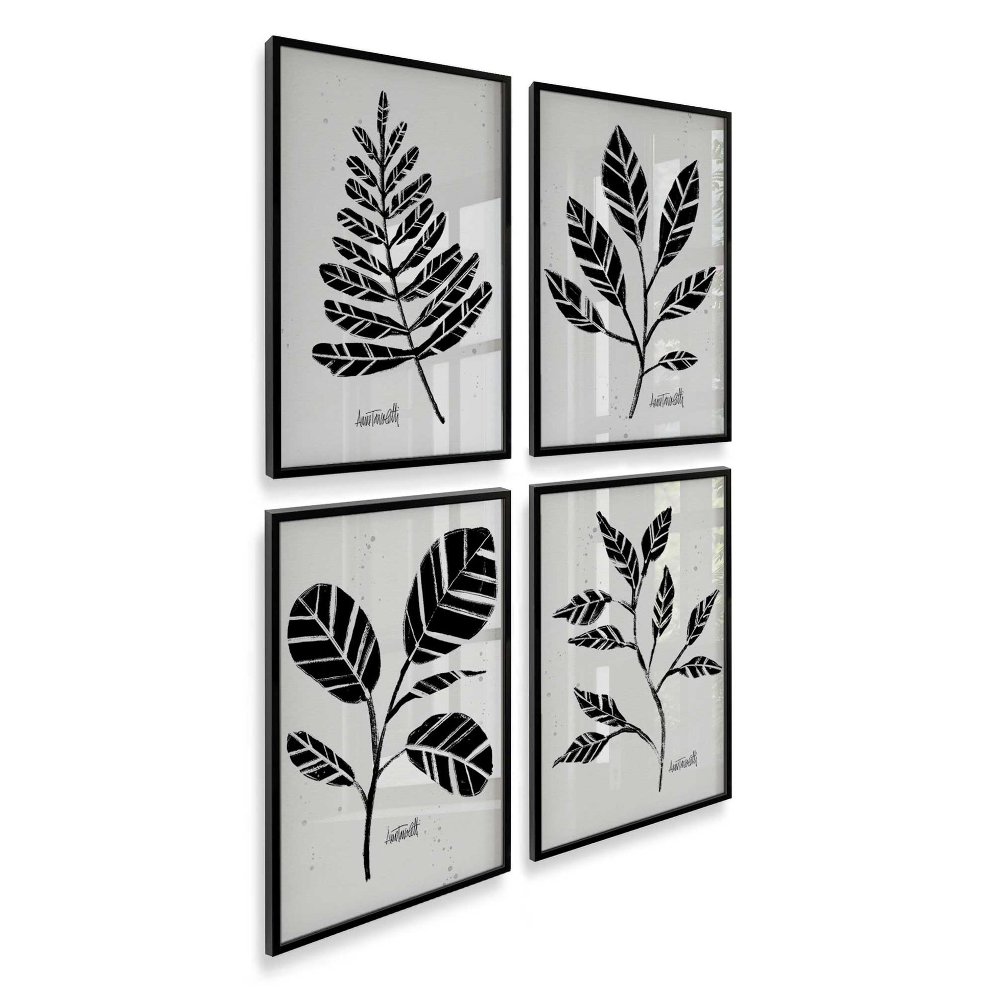 [Color:Satin Black], Picture of art in a Satin Black frame at an angle