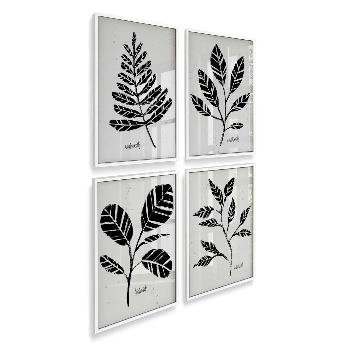 [Color:Opaque White], Picture of art in a Opaque White frame at an angle