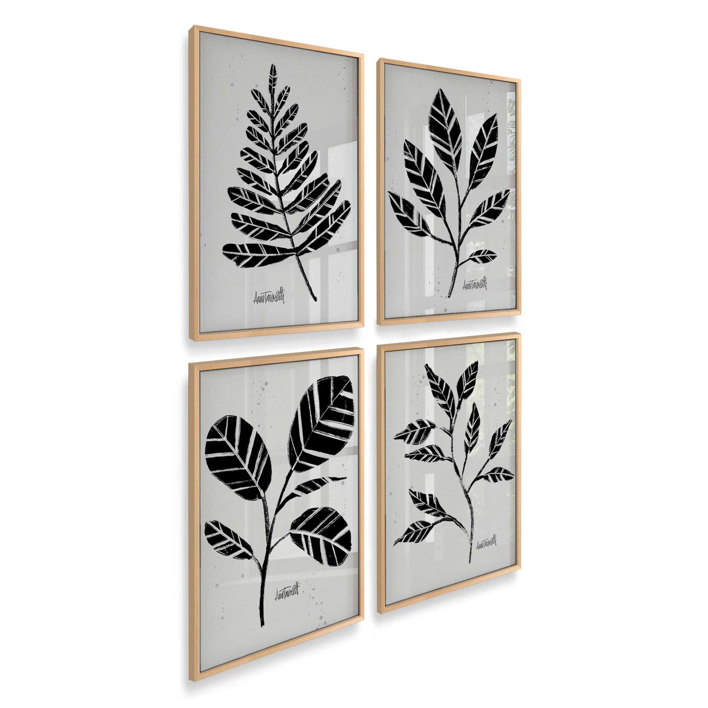 [Color:Raw Maple], Picture of art in a Raw Maple frame at an angle