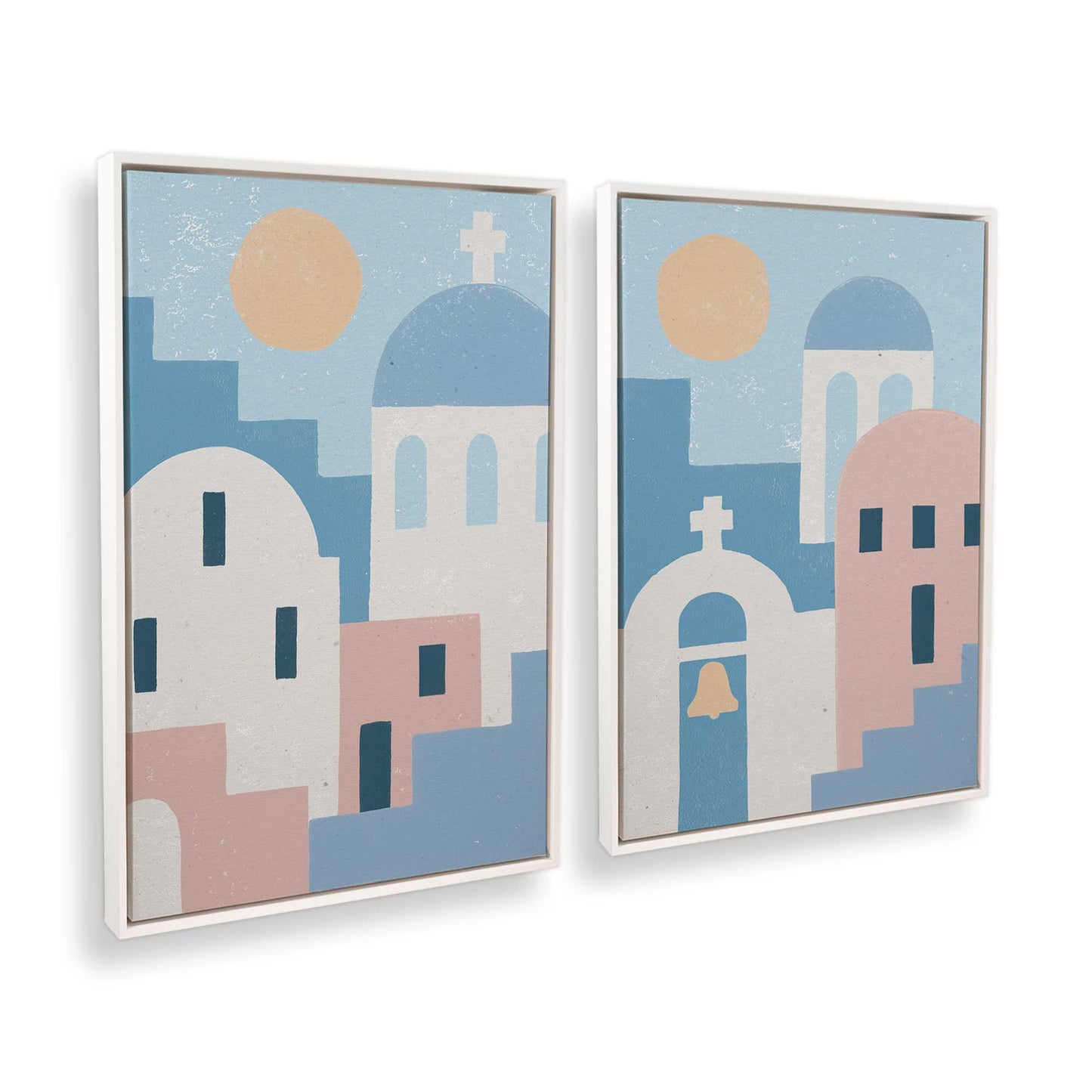 [Color:Opaque White], Picture of art in a White frame at an angle