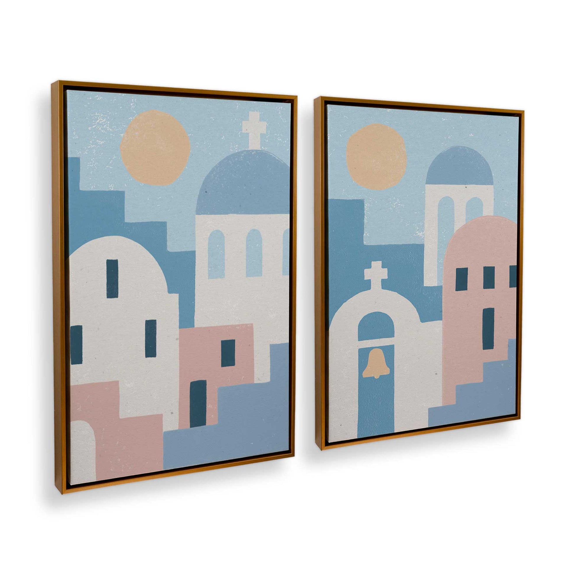 [Color:Polished Gold], Picture of art in a Polished Gold frame at an angle