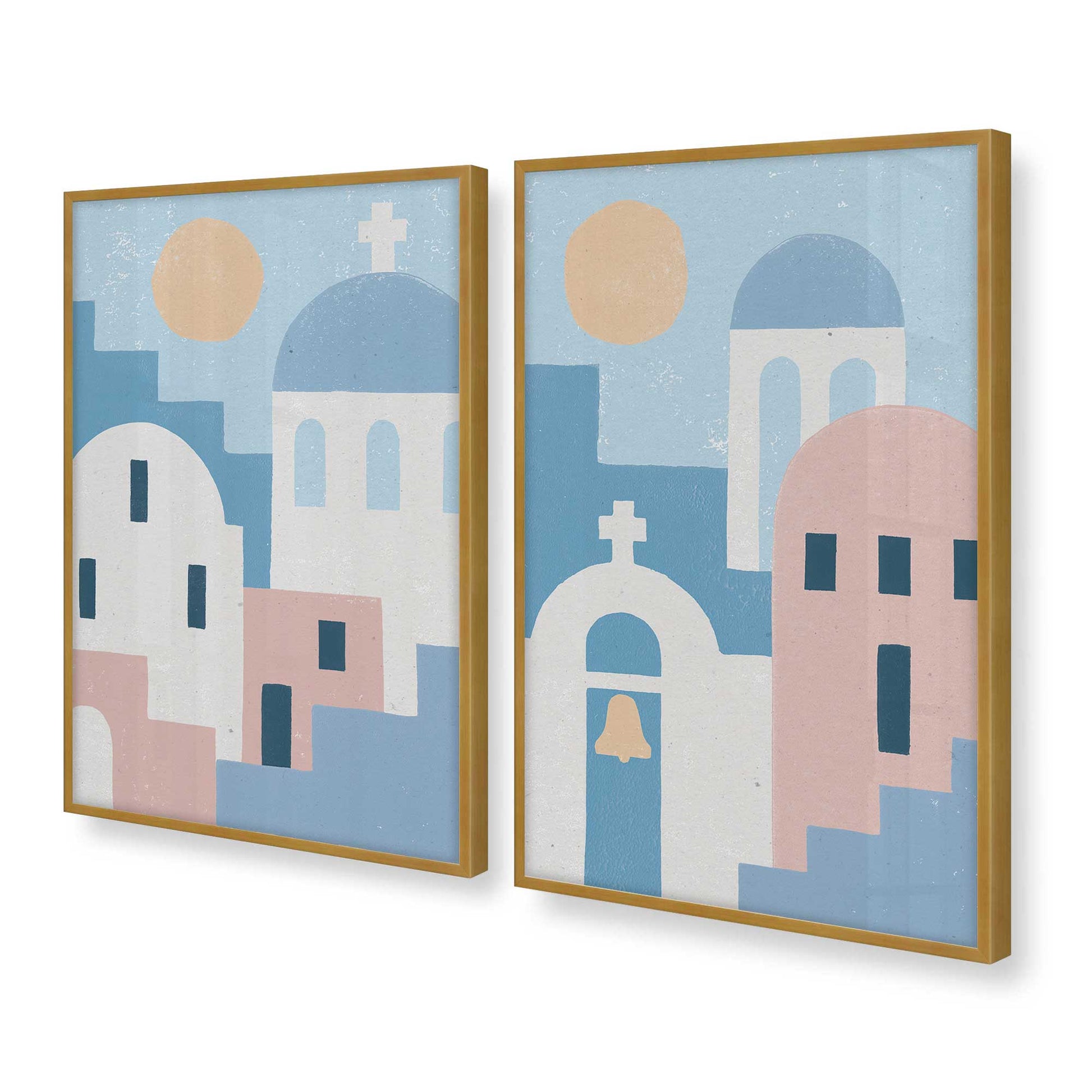 [Color:Polished Gold], Picture of art in a Polished Gold frame at an angle