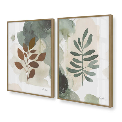 [Color:Brushed Gold], Picture of art in a Brushed Gold frame at an angle