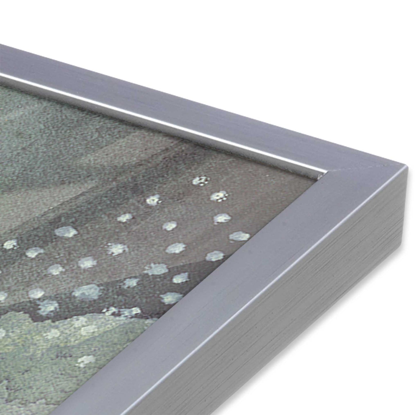 [Color:Polished Chrome], Picture of art in a Polished Chrome frame of the corner