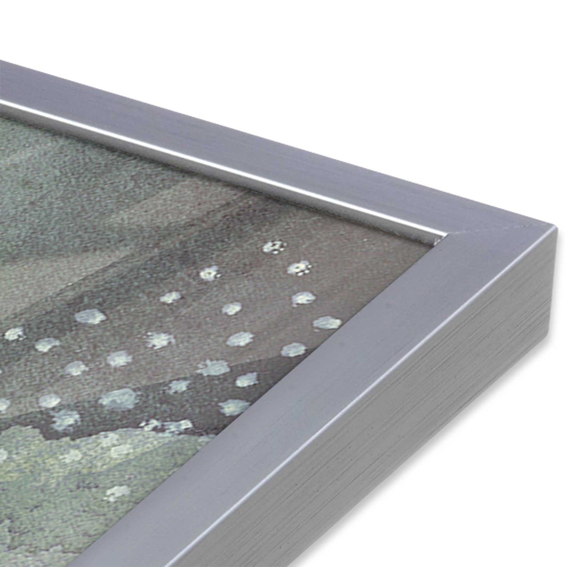 [Color:Polished Chrome], Picture of art in a Polished Chrome frame of the corner