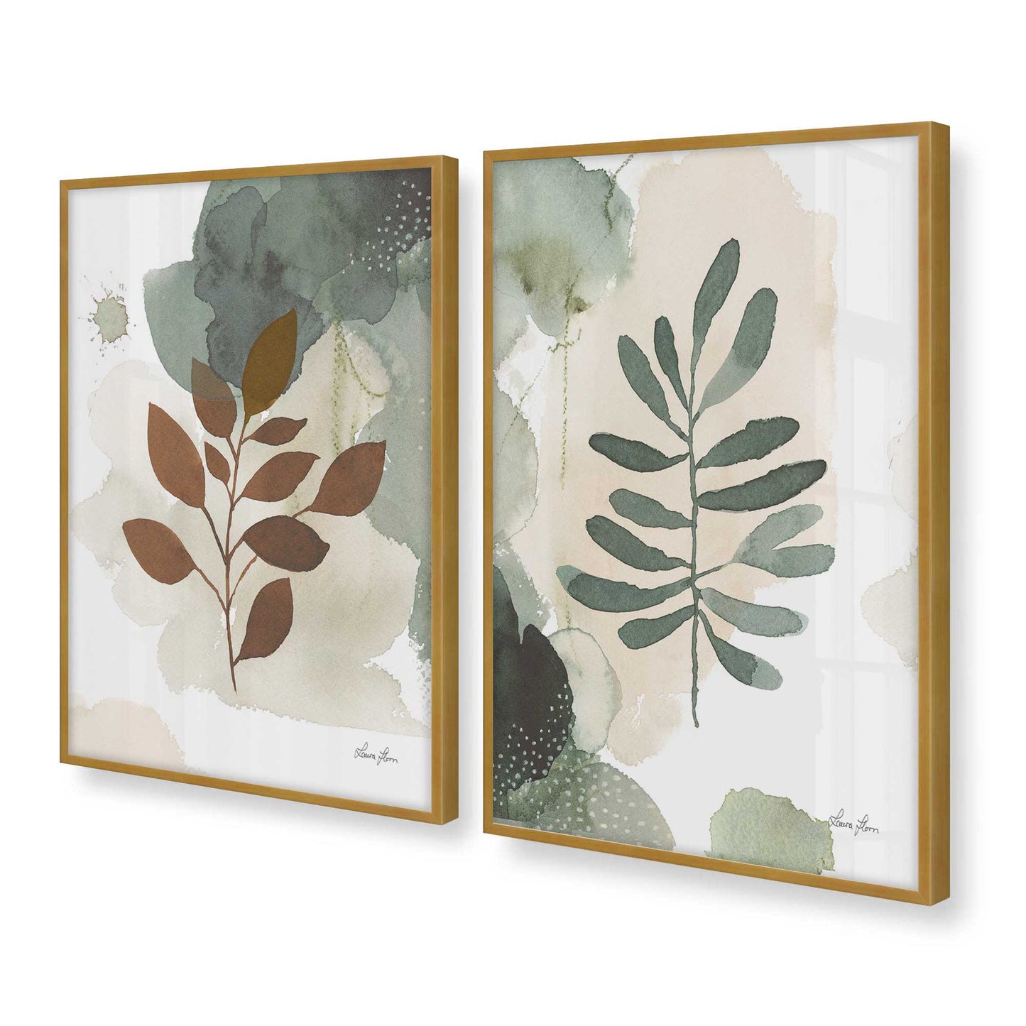[Color:Polished Gold], Picture of art in a Polished Gold frame at an angle
