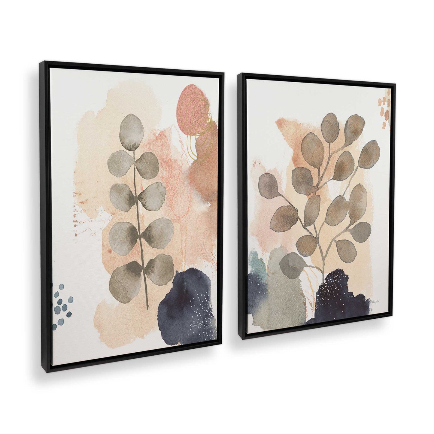 [Color:Satin Black], Picture of art in a Satin Black frame at an angle