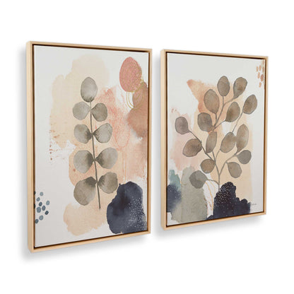 [Color:American Maple], Picture of art in a American Maple frame at an angle