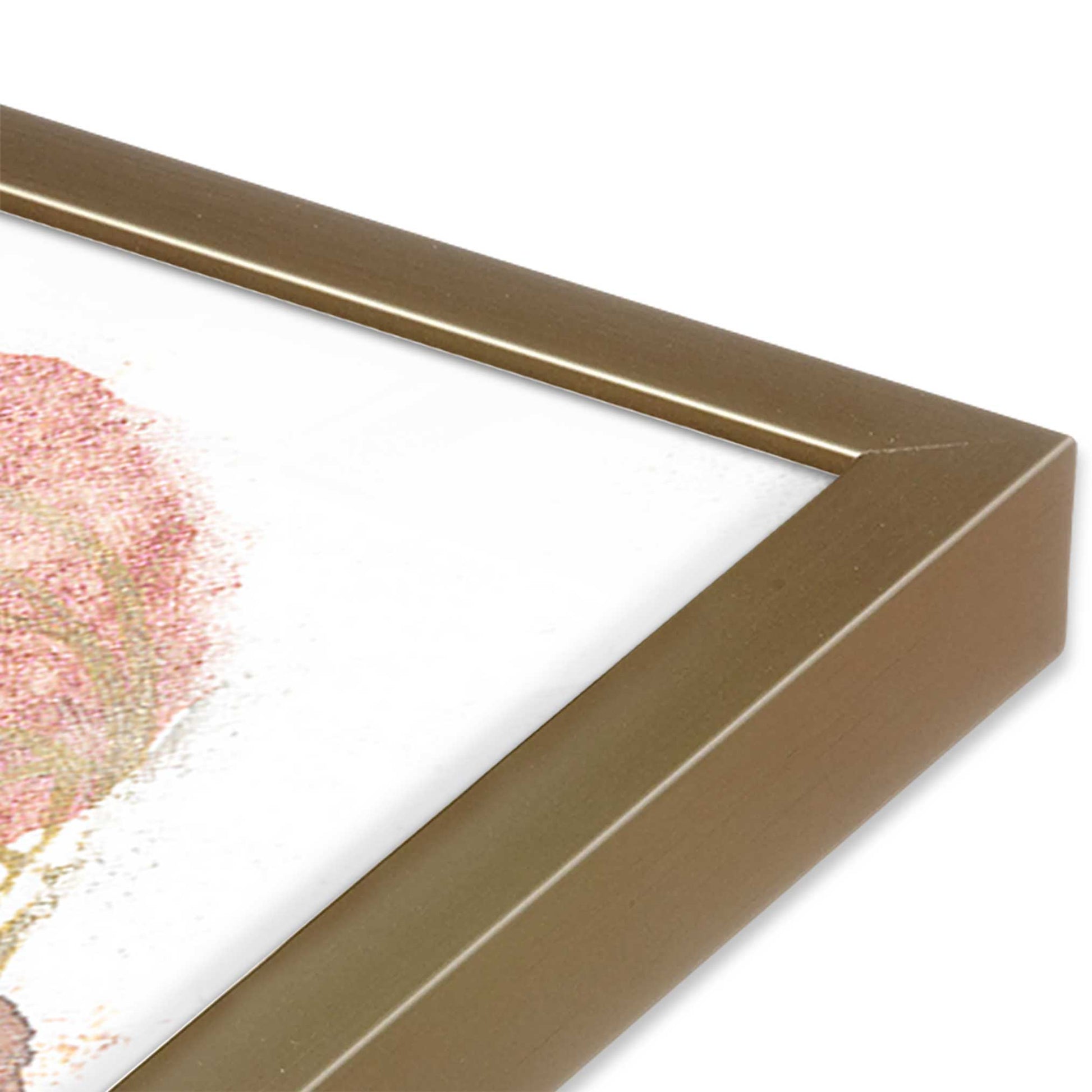[Color:Brushed Gold], Picture of art in a Brushed Gold frame of the corner