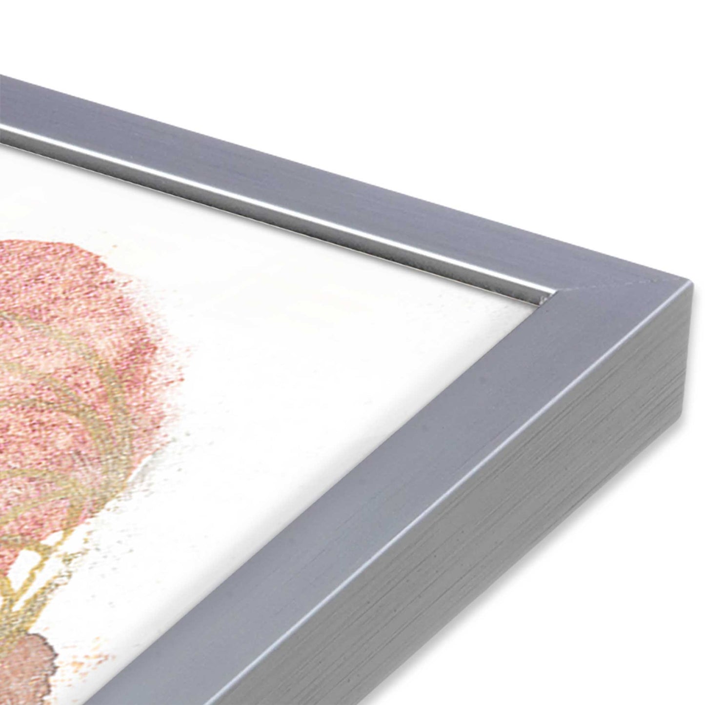 [Color:Polished Chrome], Picture of art in a Polished Chrome frame of the corner