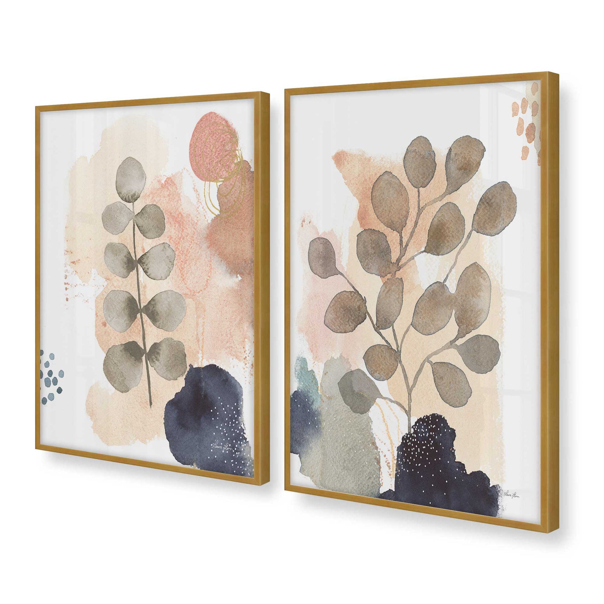 [Color:Polished Gold], Picture of art in a Polished Gold frame at an angle