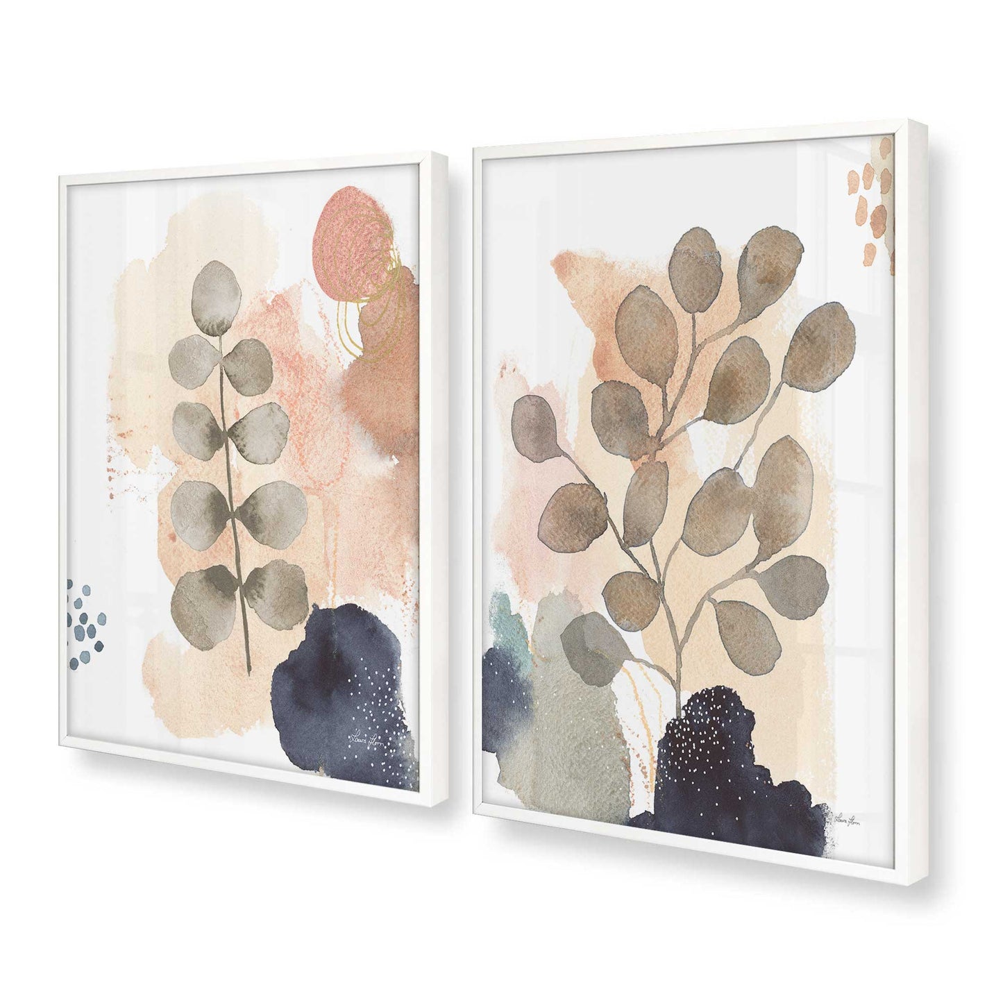 [Color:Opaque White], Picture of art in a Opaque White frame at an angle
