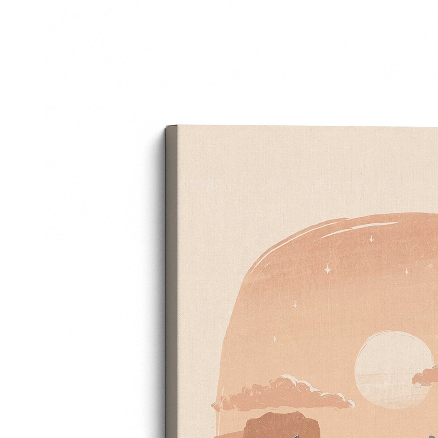 [Color:Stretched Canvas], Picture of the corner of the art