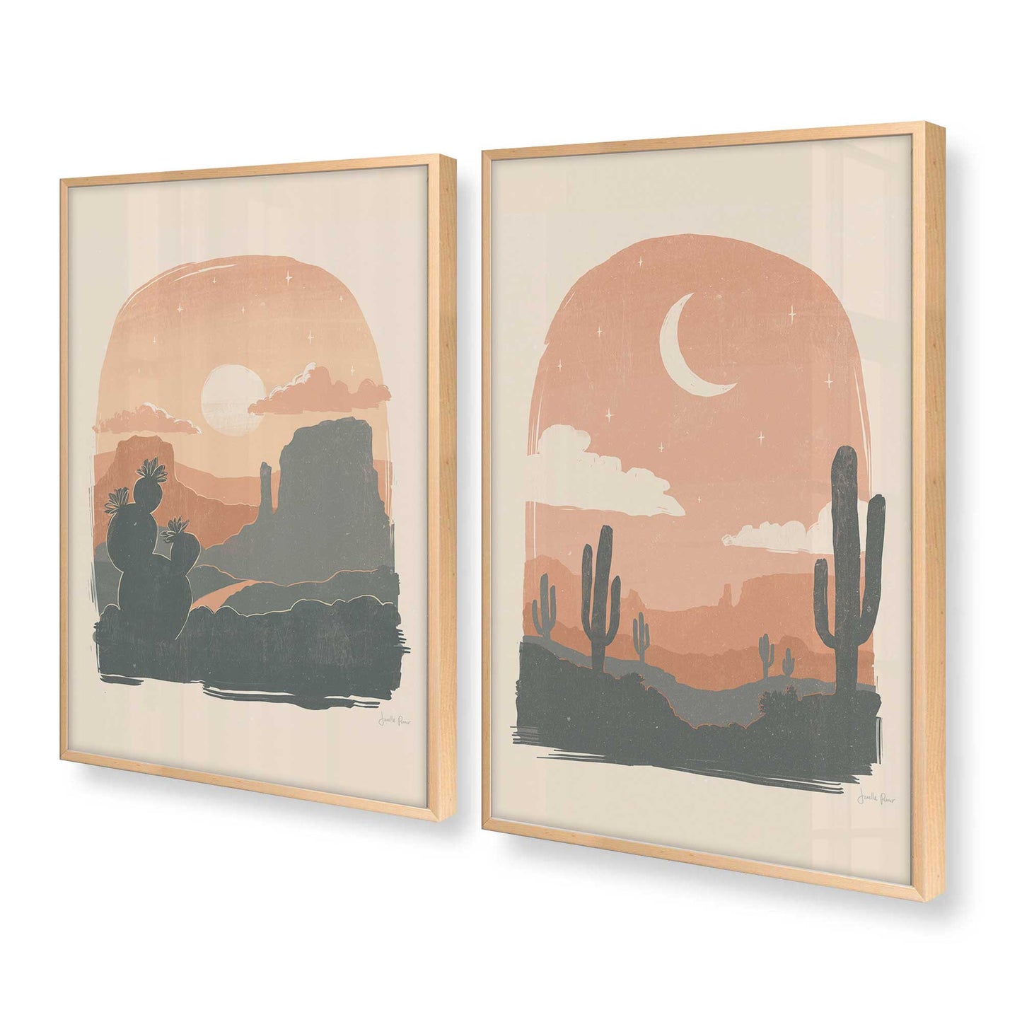 [Color:Raw Maple], Picture of art in a Raw Maple frame at an angle