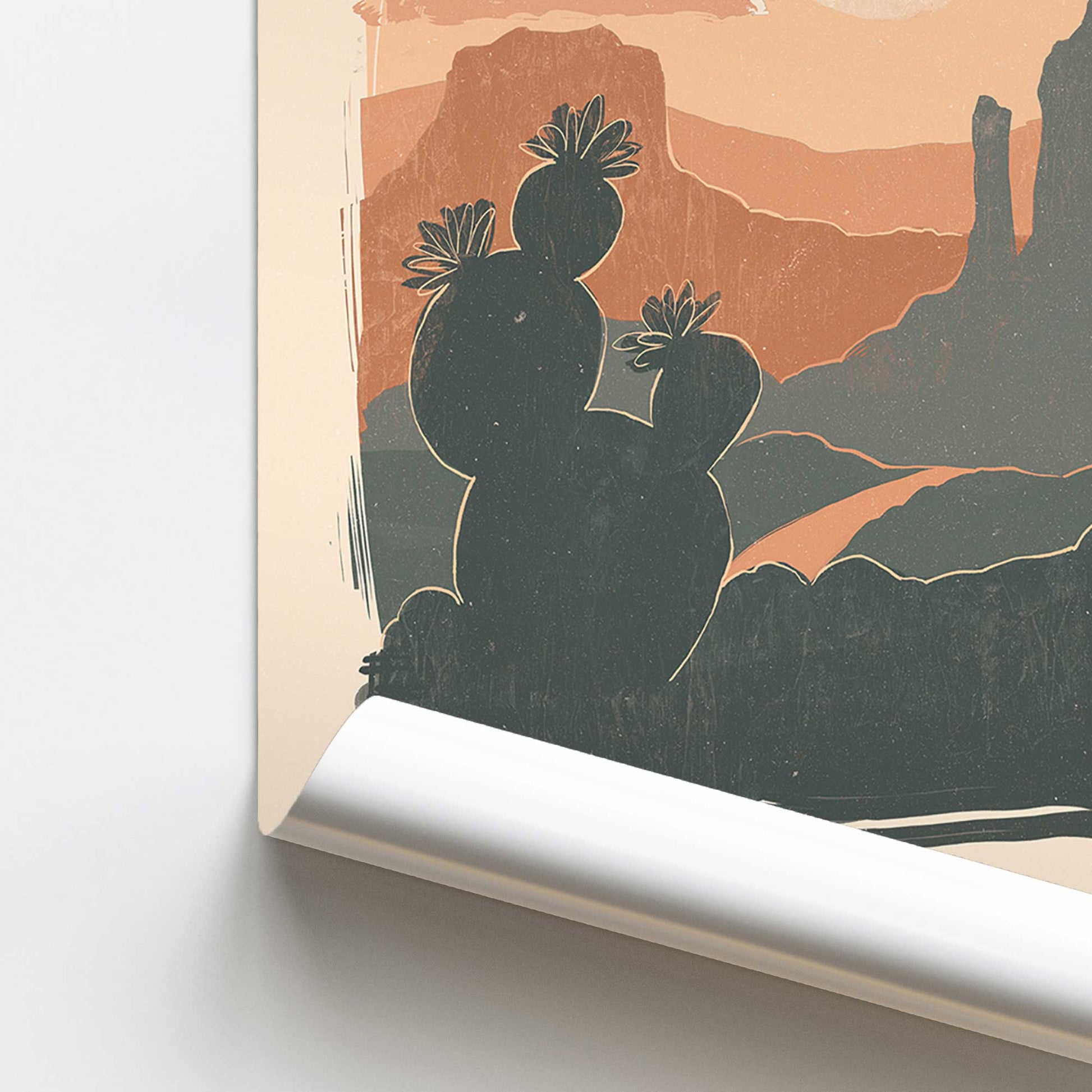 [color:Rolled Print], Picture of close up of art