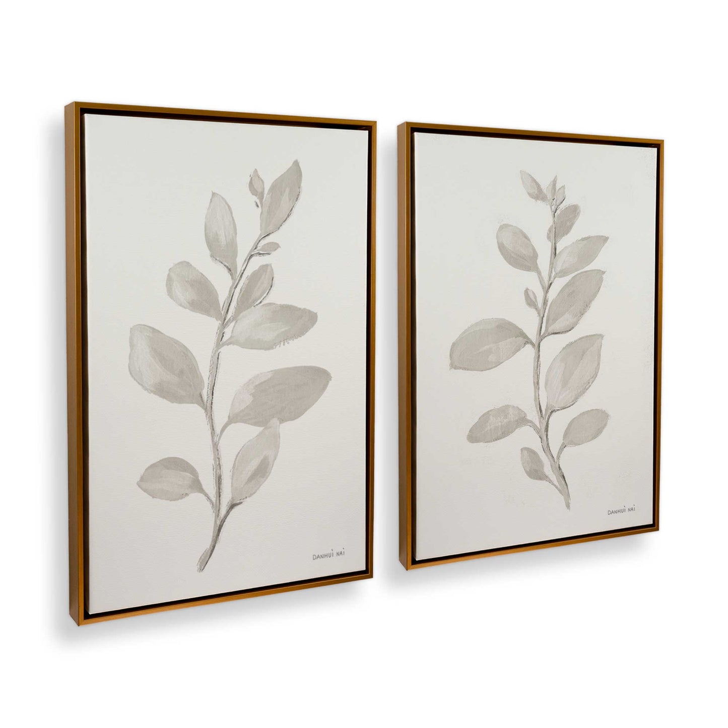 [Color:Polished Gold], Picture of art in a Polished Gold frame at an angle