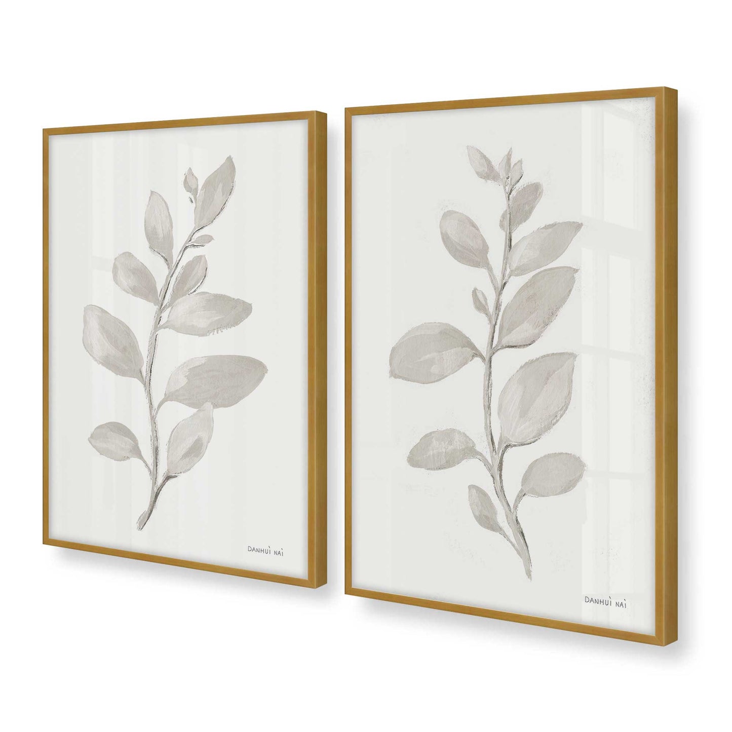 [Color:Polished Gold], Picture of art in a Polished Gold frame at an angle