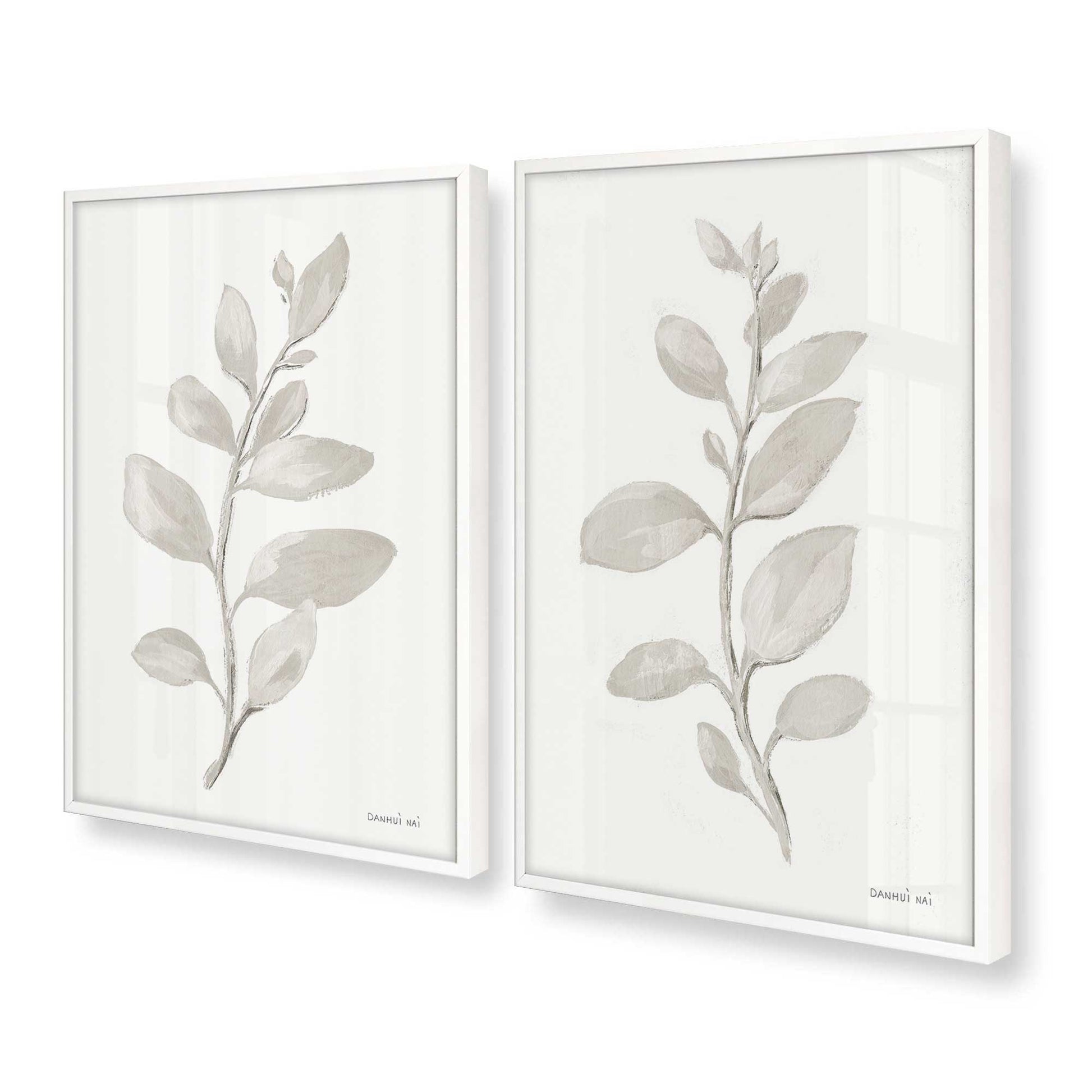 [Color:Opaque White], Picture of art in a Opaque White frame at an angle