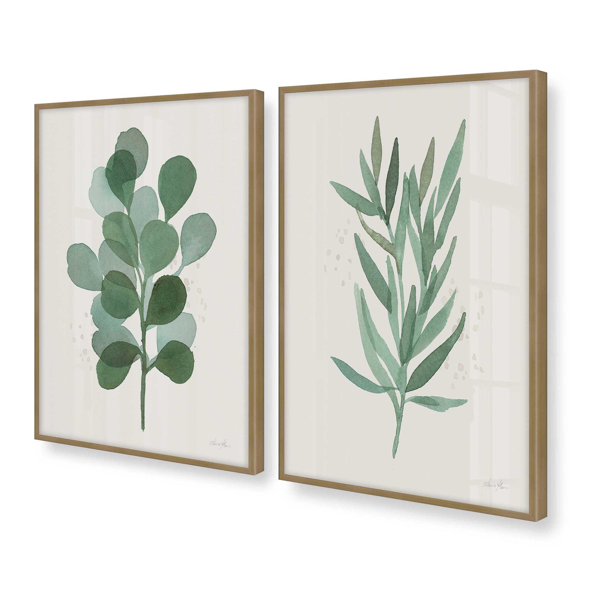 [Color:Brushed Gold], Picture of art in a Brushed Gold frame at an angle