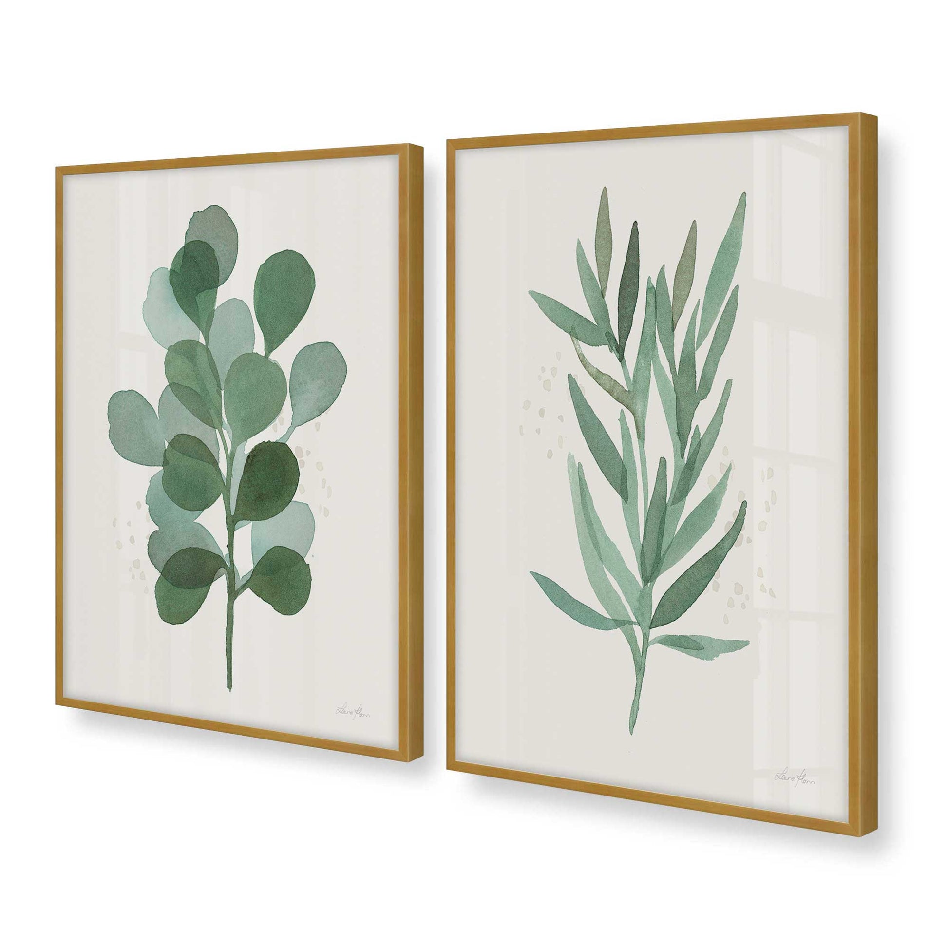 [Color:Polished Gold], Picture of art in a Polished Gold frame at an angle