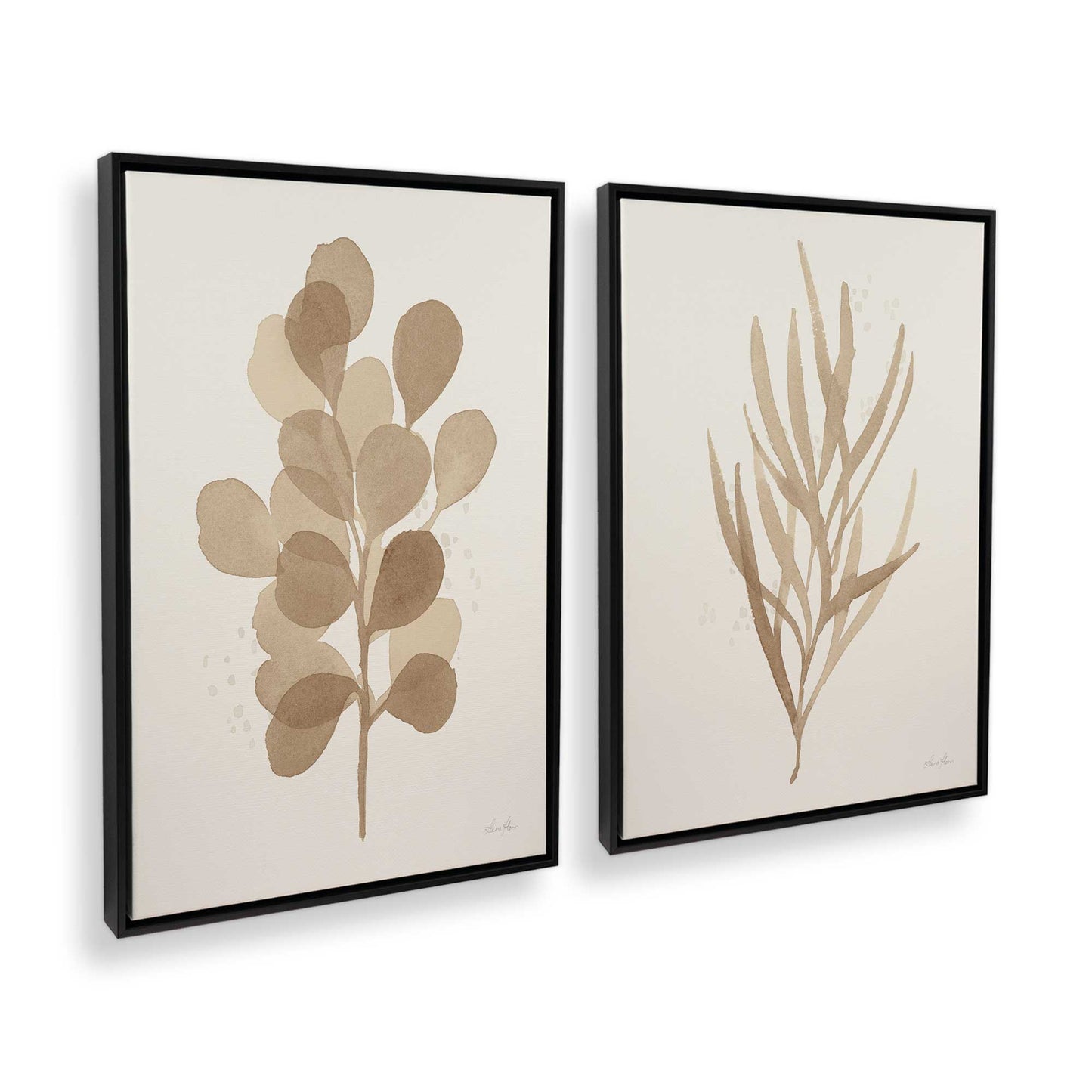 [Color:Satin Black], Picture of art in a Satin Black frame at an angle