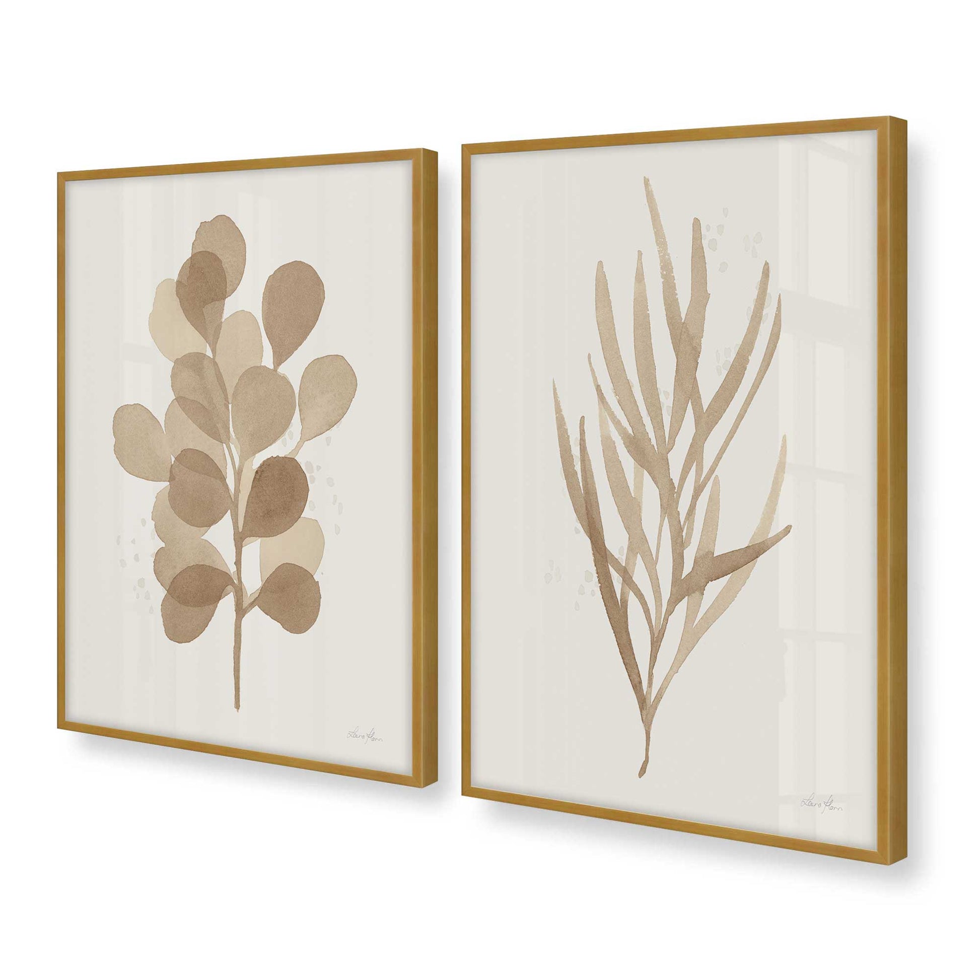 [Color:Polished Gold], Picture of art in a Polished Gold frame at an angle