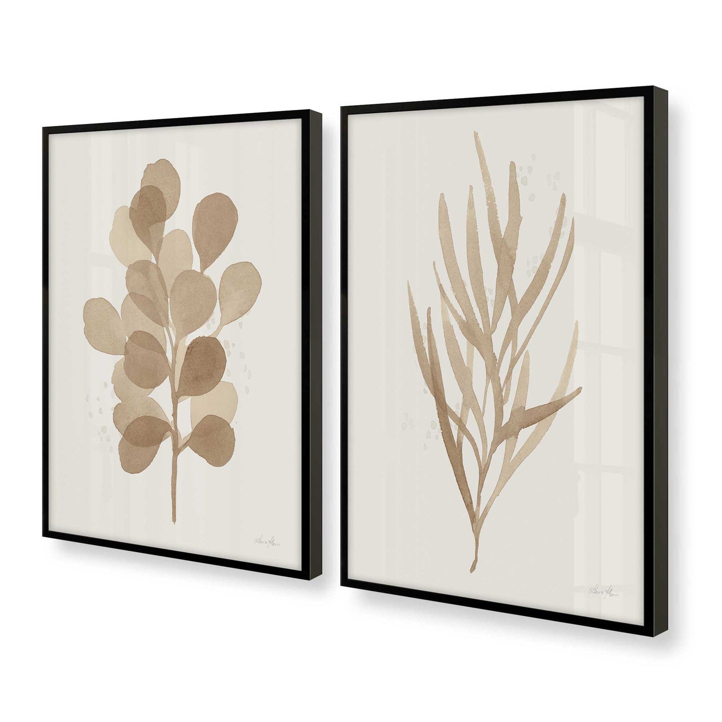 [Color:Satin Black], Picture of art in a Satin Black frame at an angle