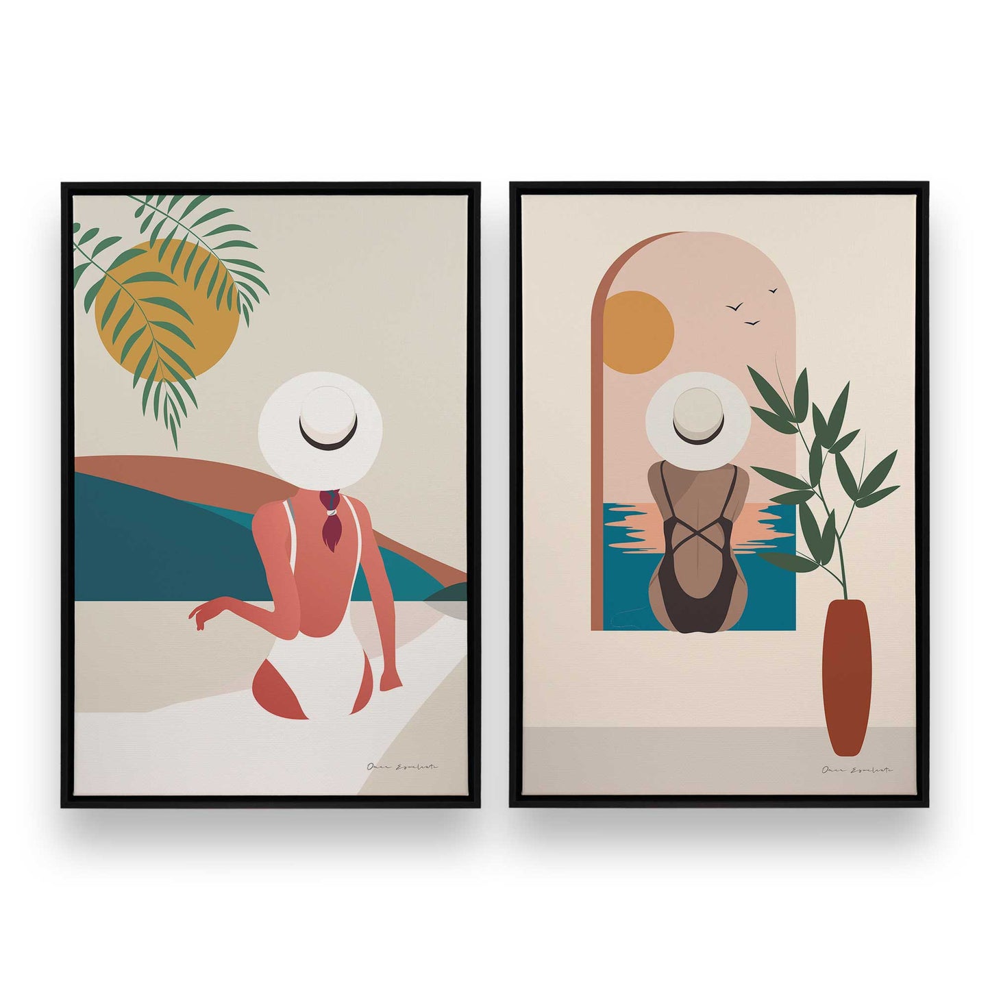 [Color:Satin Black], Picture of art in a Satin Black frame