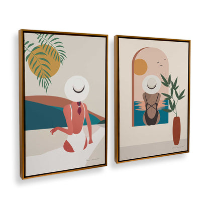 [Color:Polished Gold], Picture of art in a Polished Gold frame at an angle