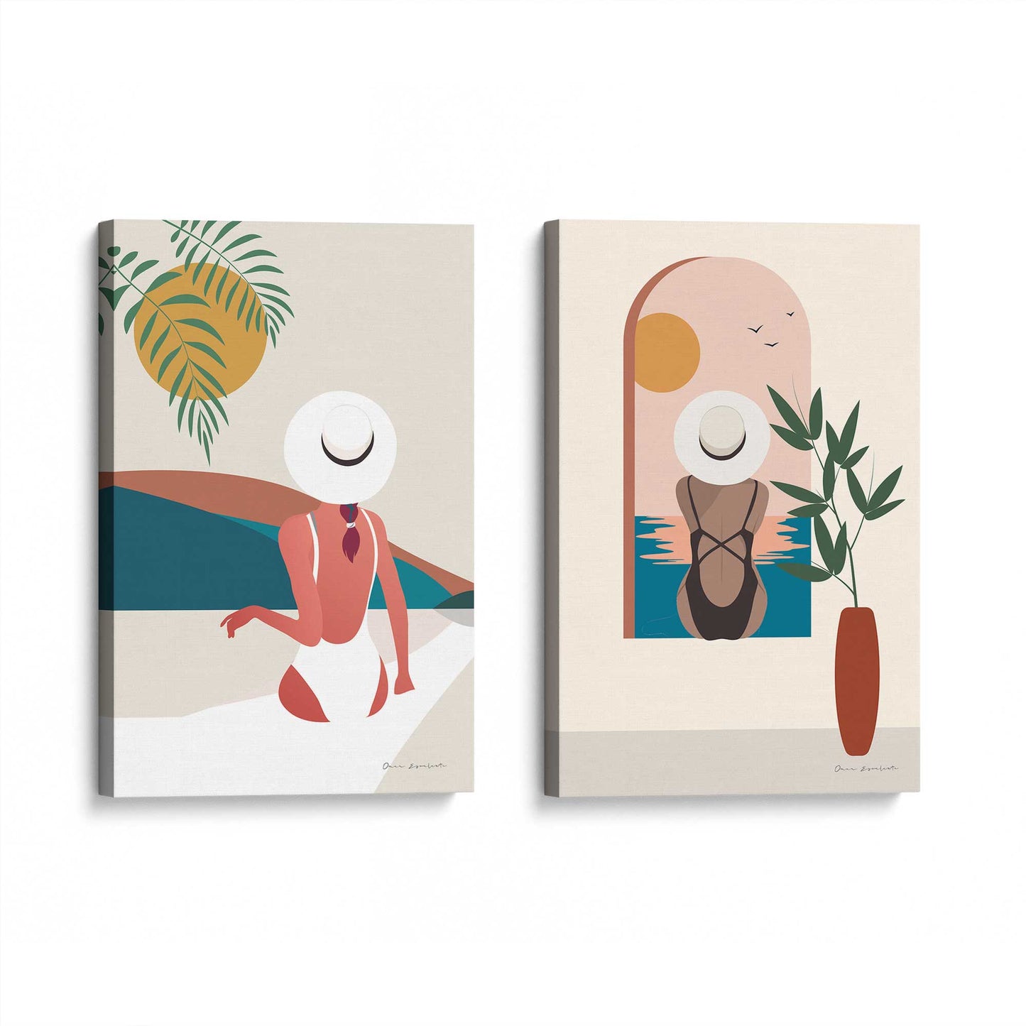 [Color:Stretched Canvas], Picture of art at an angle