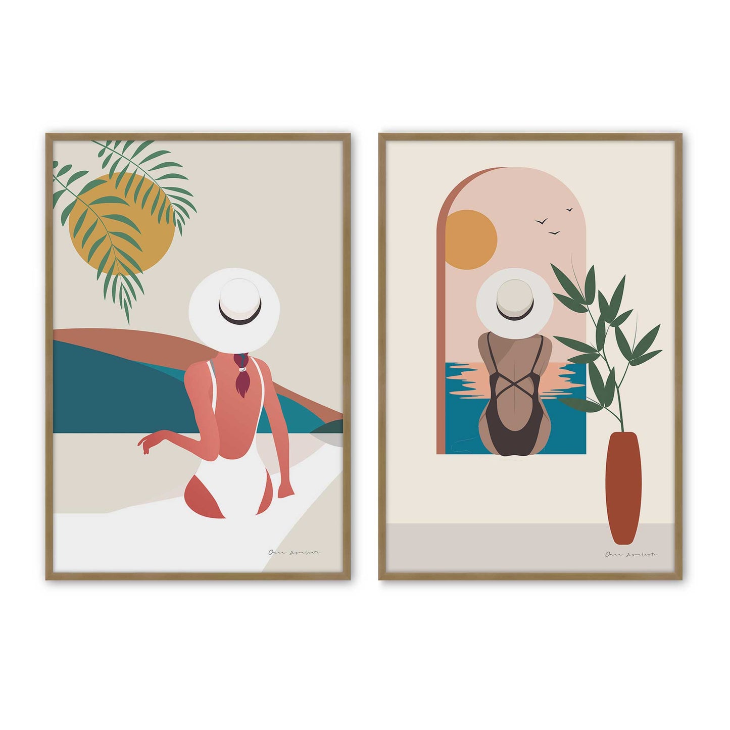 [Color:Brushed Gold], Picture of art in a Brushed Gold frame