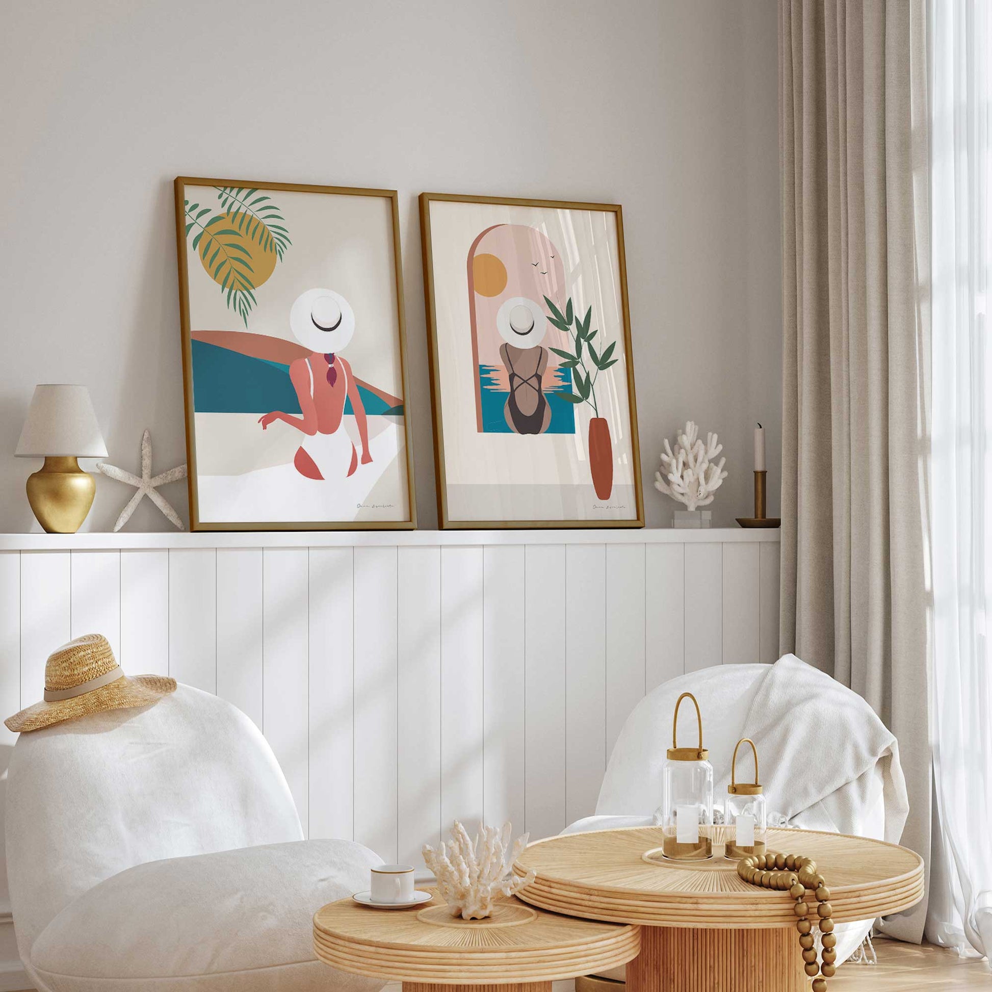 [Color:Brushed Gold], Picture of art in a Brushed Gold frame