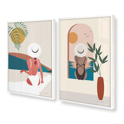 [Color:Opaque White], Picture of art in a Opaque White frame at an angle