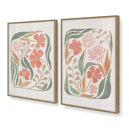 [Color:Brushed Gold], Picture of art in a Brushed Gold frame at an angle