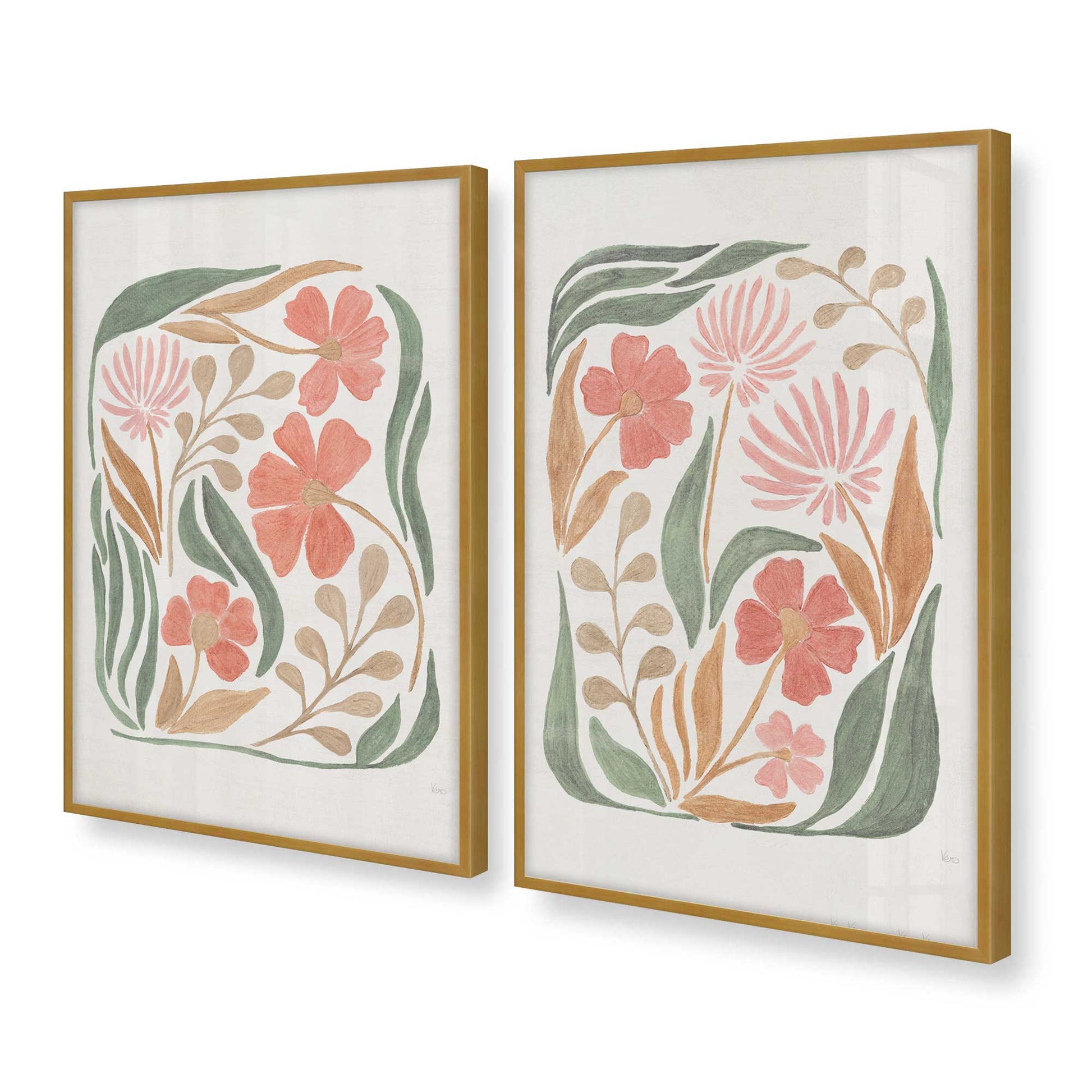 [Color:Polished Gold], Picture of art in a Polished Gold frame at an angle
