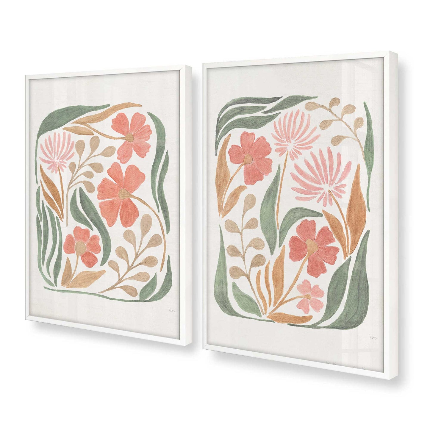 [Color:Opaque White], Picture of art in a Opaque White frame at an angle