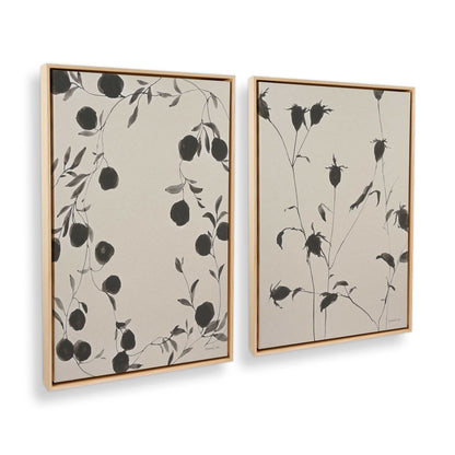 [Color:American Maple], Picture of art in a American Maple frame at an angle