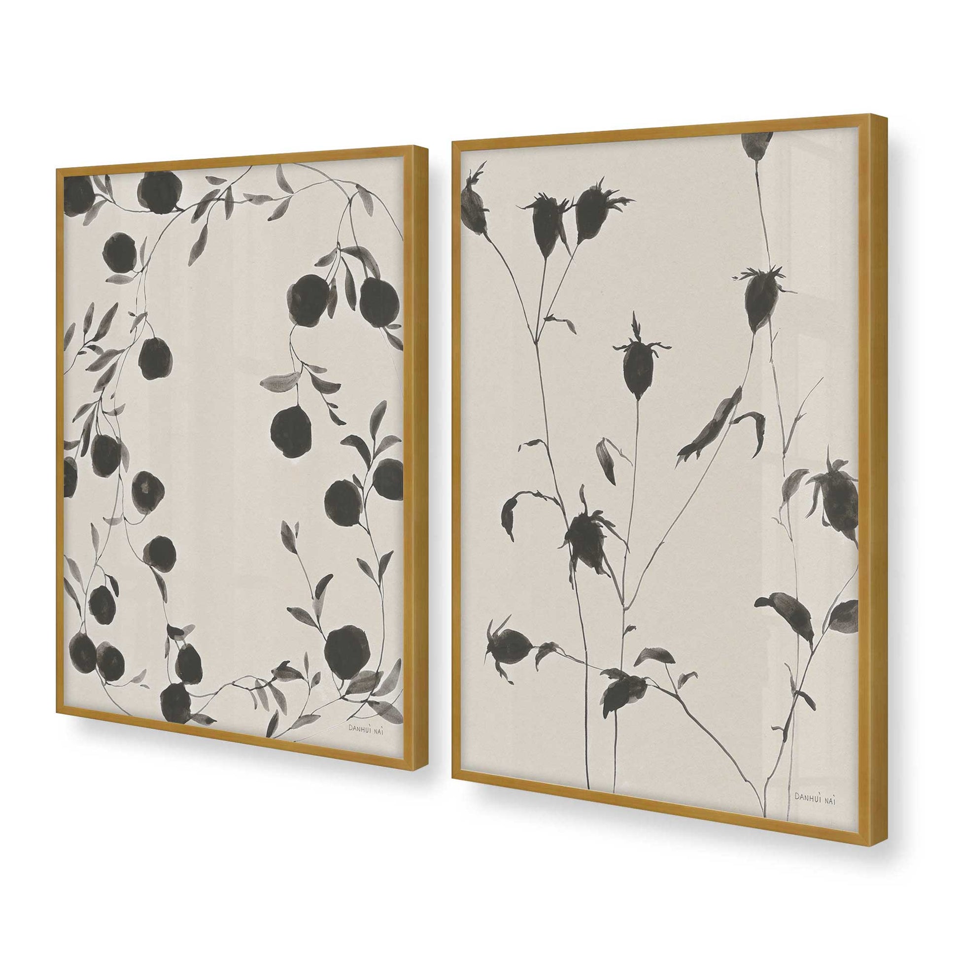 [Color:Polished Gold], Picture of art in a Polished Gold frame at an angle
