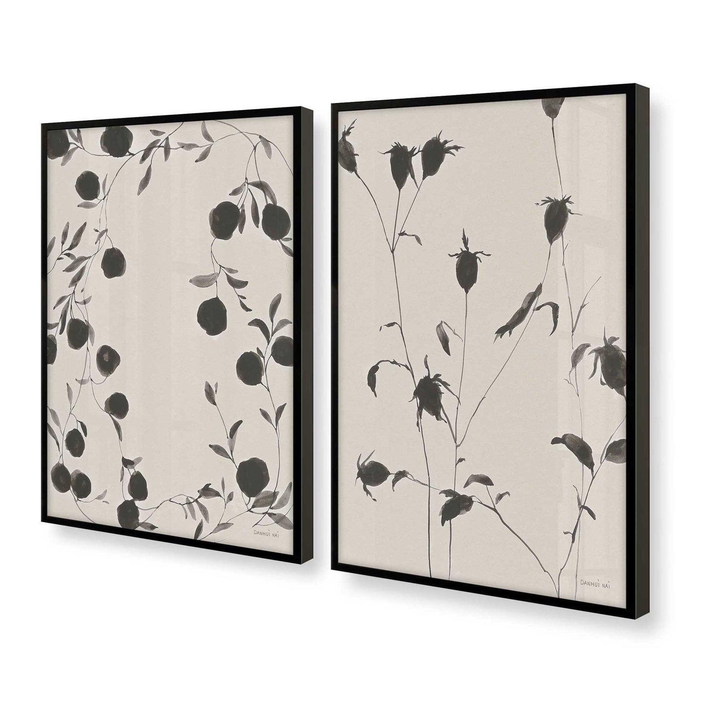 [Color:Satin Black], Picture of art in a Satin Black frame at an angle