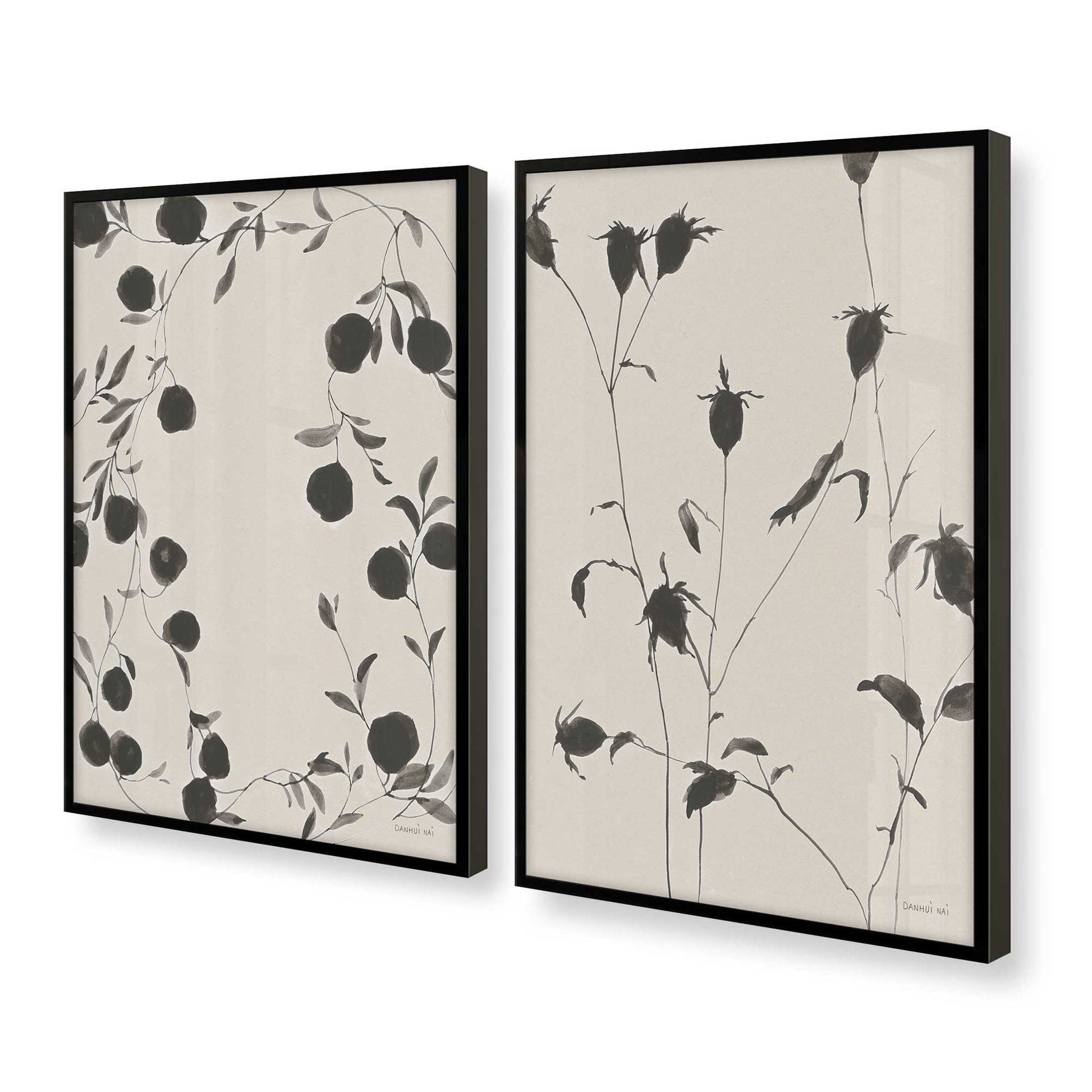 [Color:Satin Black], Picture of art in a Satin Black frame at an angle
