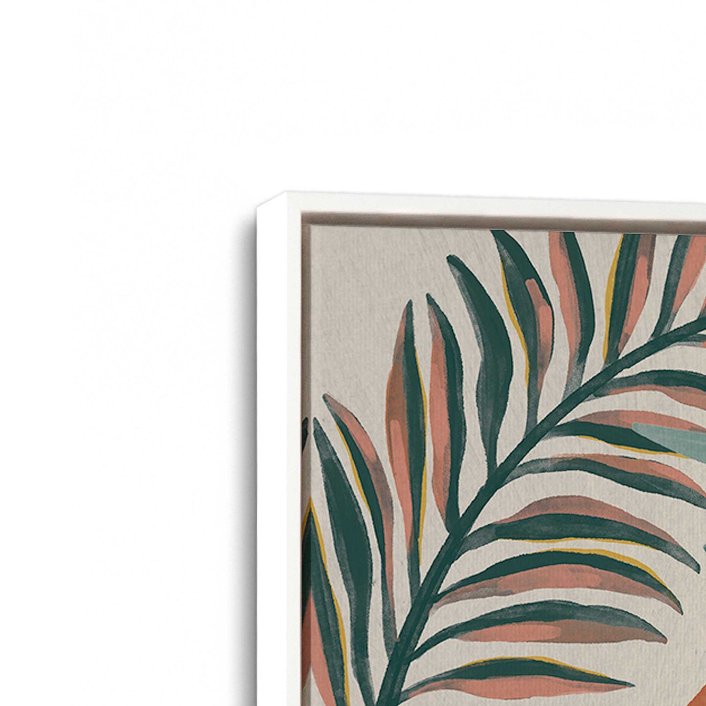 [Color:Opaque White], Picture of art in a White frame at an angle