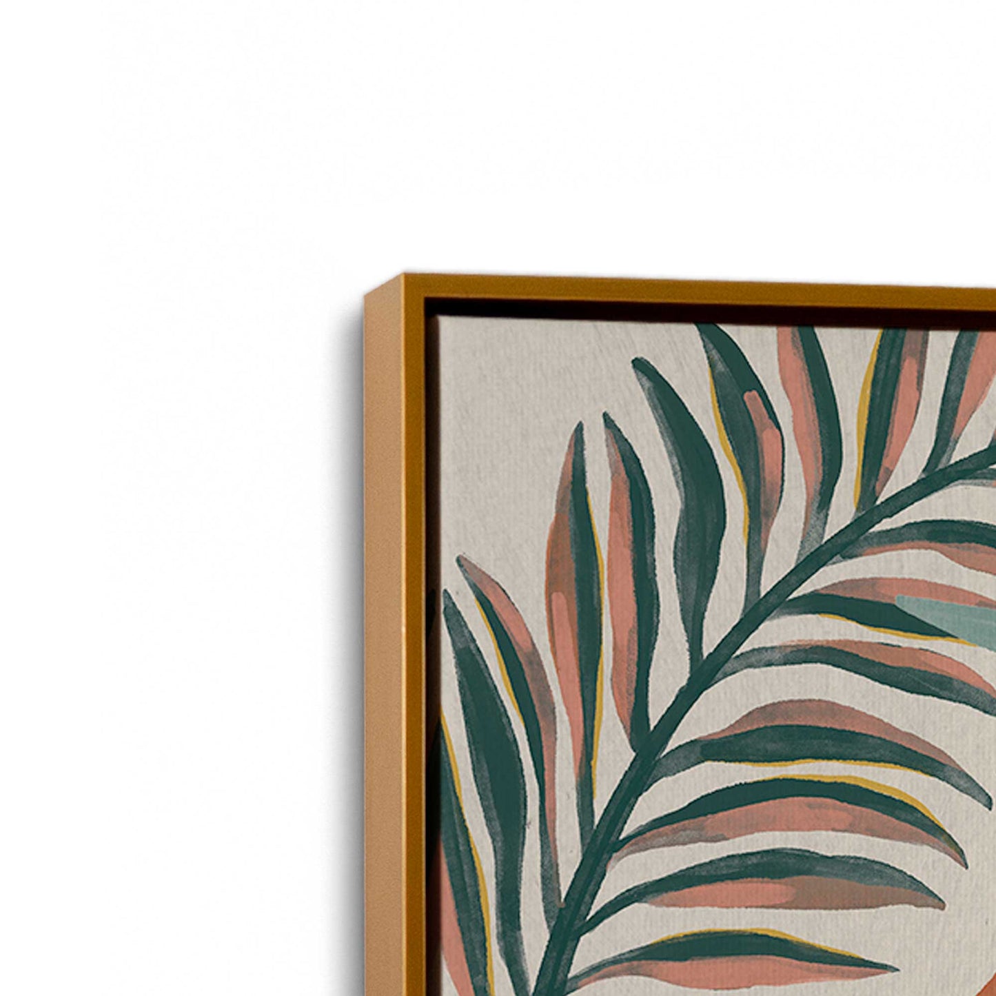 [Color:Polished Gold], Picture of art in a Polished Gold frame at an angle