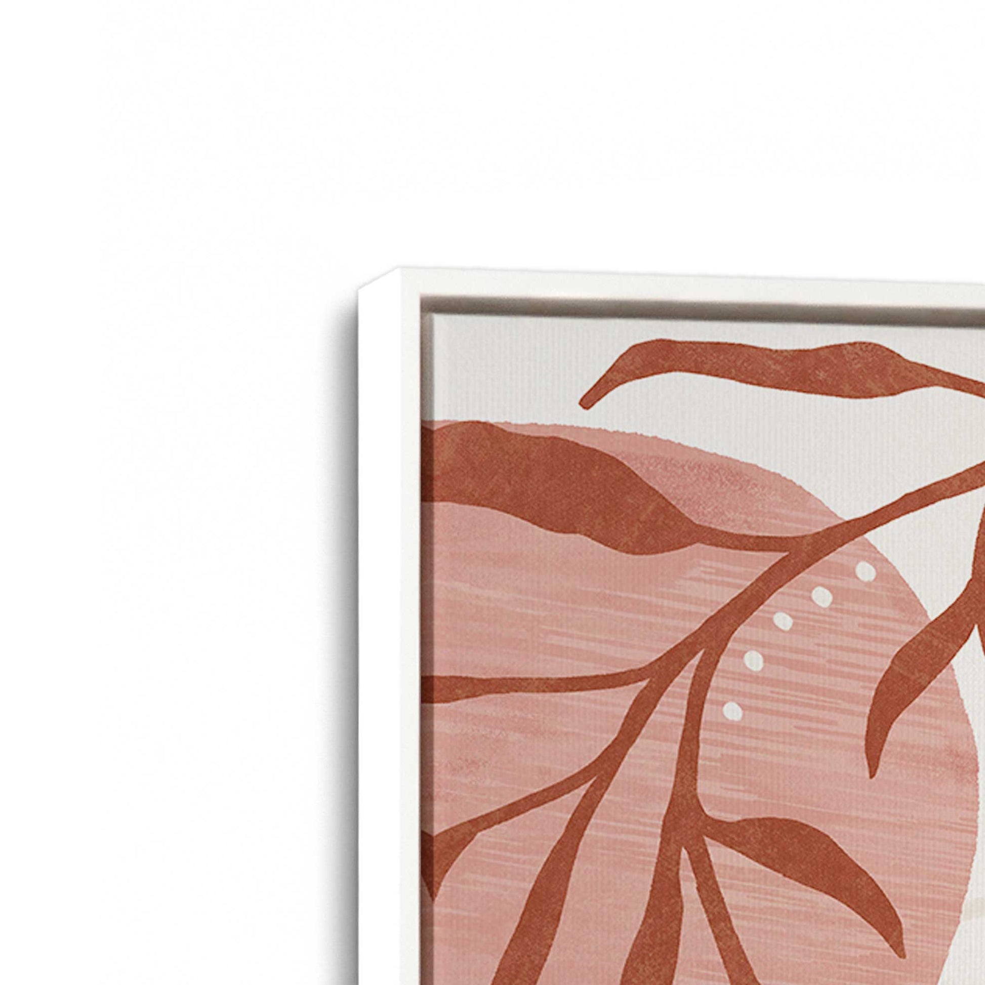 [Color:Opaque White], Picture of art in a White frame at an angle