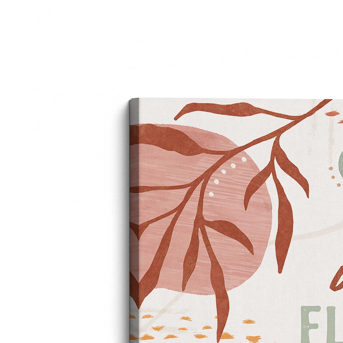 [Color:Stretched Canvas], Picture of art at an angle