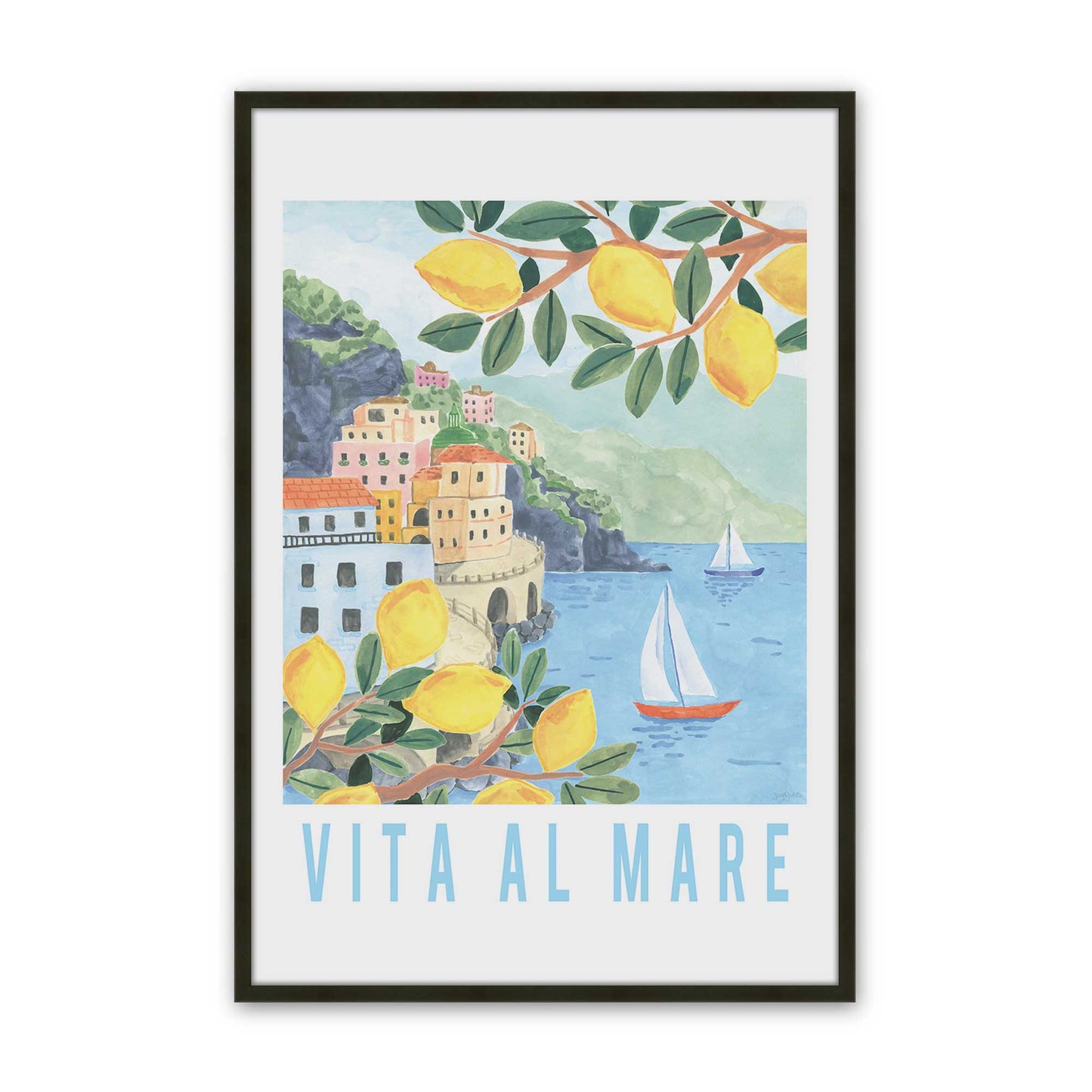 [Color:Satin Black], Picture of art in a Satin Black frame