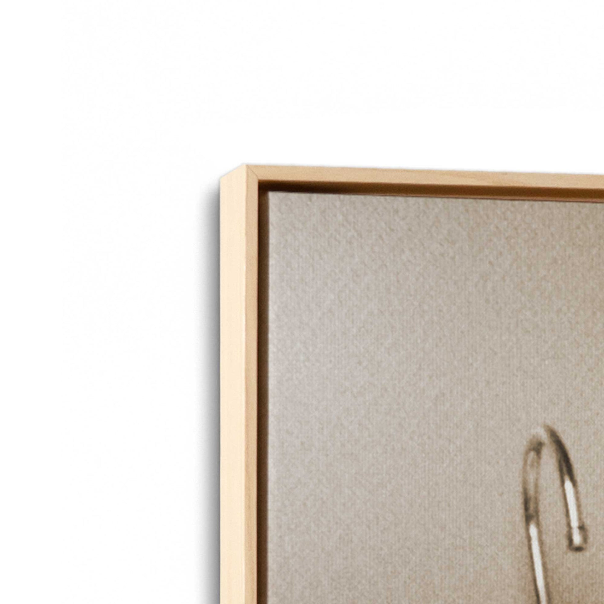 [Color:American Maple], Picture of art in a American Maple frame at an angle